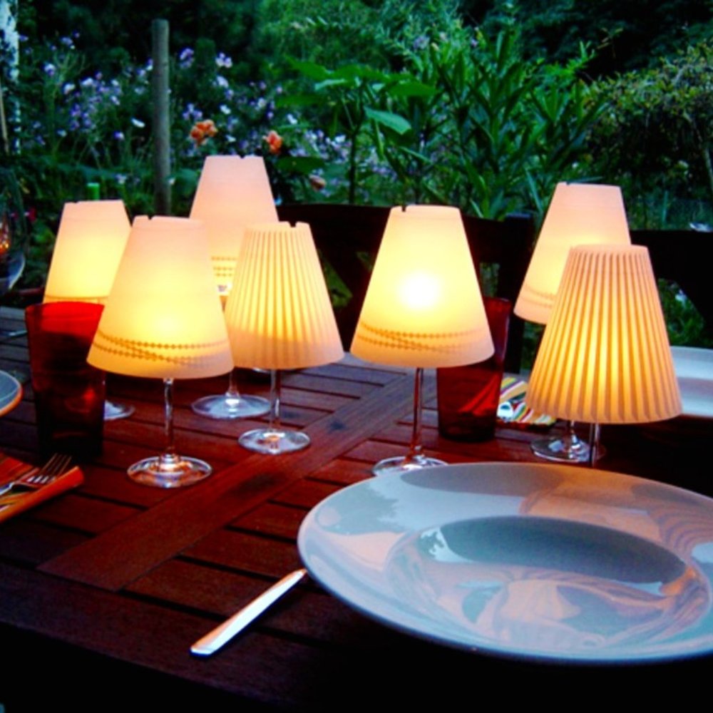 New Dekoop's Gorgeous Helen 3 Vellum Wine Glass Lamp shades